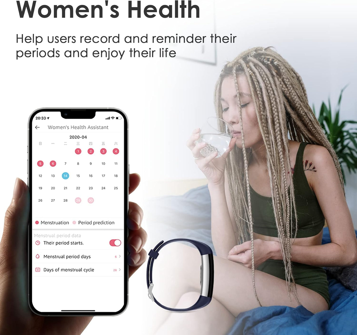 Fitness Tracker for Men and Women,Fitness Watch Waterproof with Activity Tracker and Sleep Monitor,Smart Watch for Android and Ios Phones