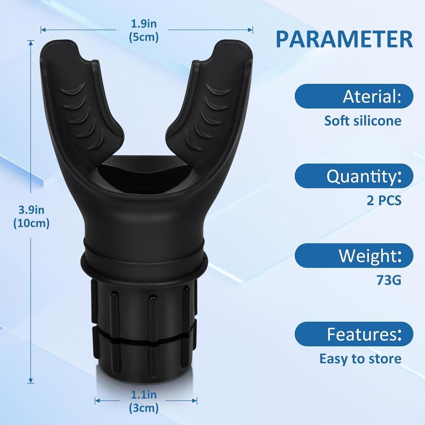 Respiratory Trainer with Adjustable Resistance | Compact Lung Exercise Device with High-Grade Silicone | Improve Breathing Capacity | Easy to Clean (Black/White)