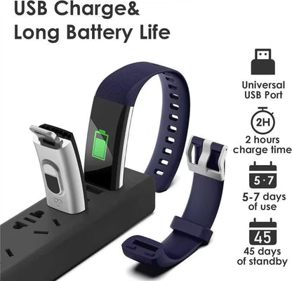 Fitness Tracker for Men and Women,Fitness Watch Waterproof with Activity Tracker and Sleep Monitor,Smart Watch for Android and Ios Phones