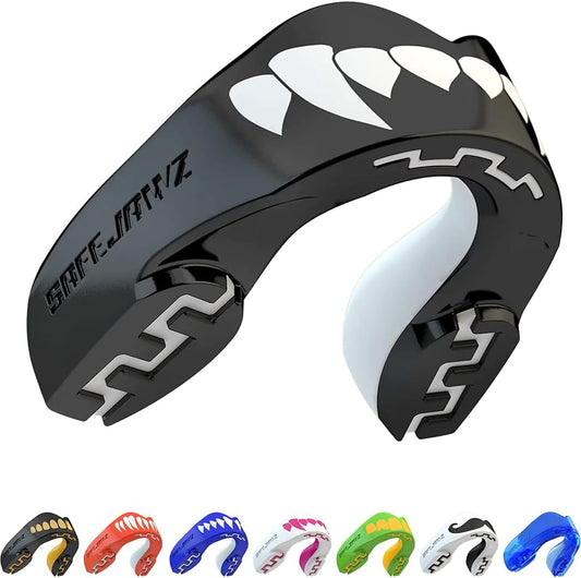 Sports Mouthguard, Dual Layer Premium Mouth Guard with Case for Basketball, Lacrosse, Football, Martial Arts, Hockey, Wrestling, Ice Hockey and All Contact Sports
