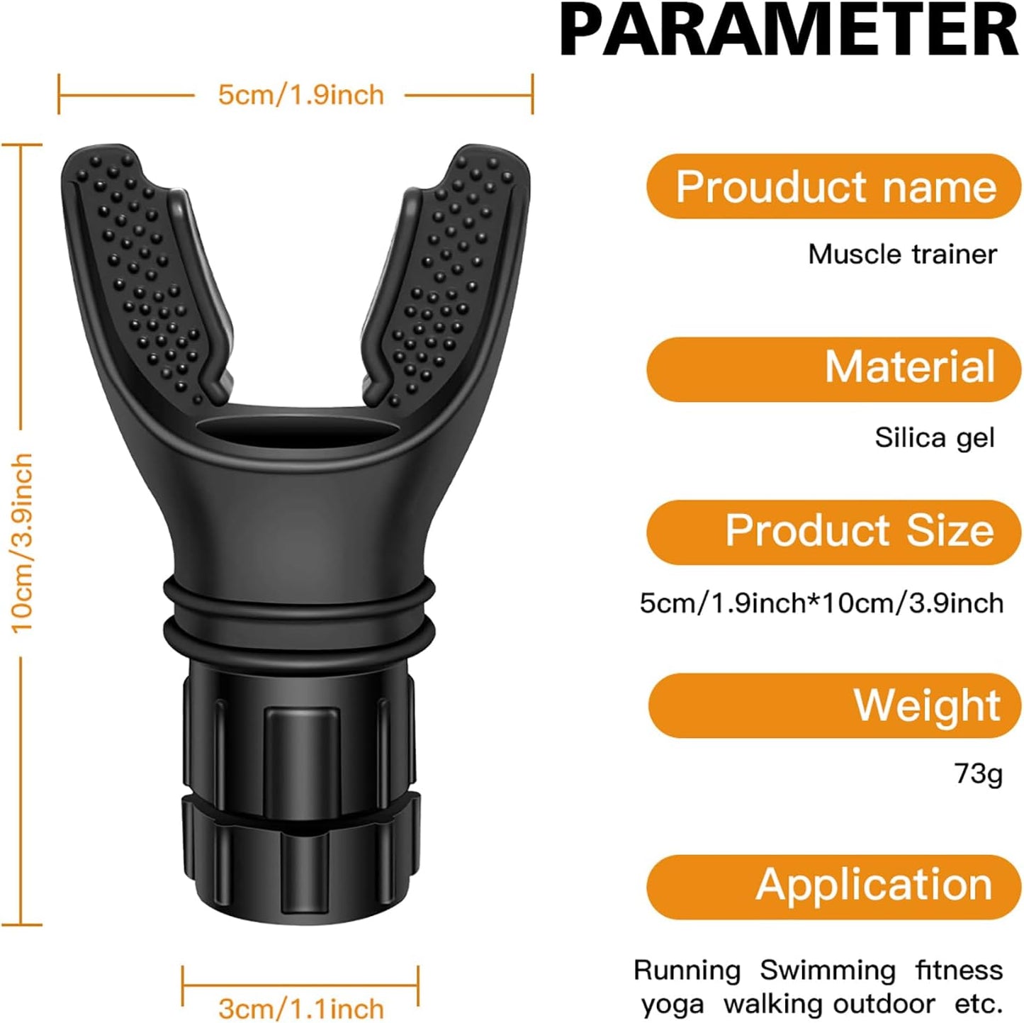 Breath Trainer, Portable Breathing Trainer for Men with Adjustable Resistance, Improve Endurancee and Strength for All,Daily Lung Trainer, Easy to Clean, 2PCS (Black)