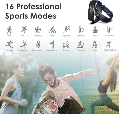 Fitness Tracker for Men and Women,Fitness Watch Waterproof with Activity Tracker and Sleep Monitor,Smart Watch for Android and Ios Phones