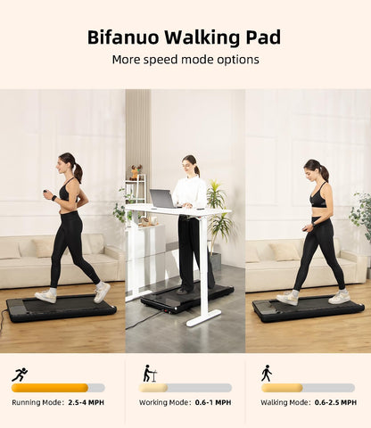 Walking Pad - under Desk Treadmill for Home/Office, Portable with Remote Control LED Display - Ideal for Fitness Enthusiasts