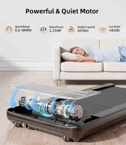 Walking Pad - under Desk Treadmill for Home/Office, Portable with Remote Control LED Display - Ideal for Fitness Enthusiasts