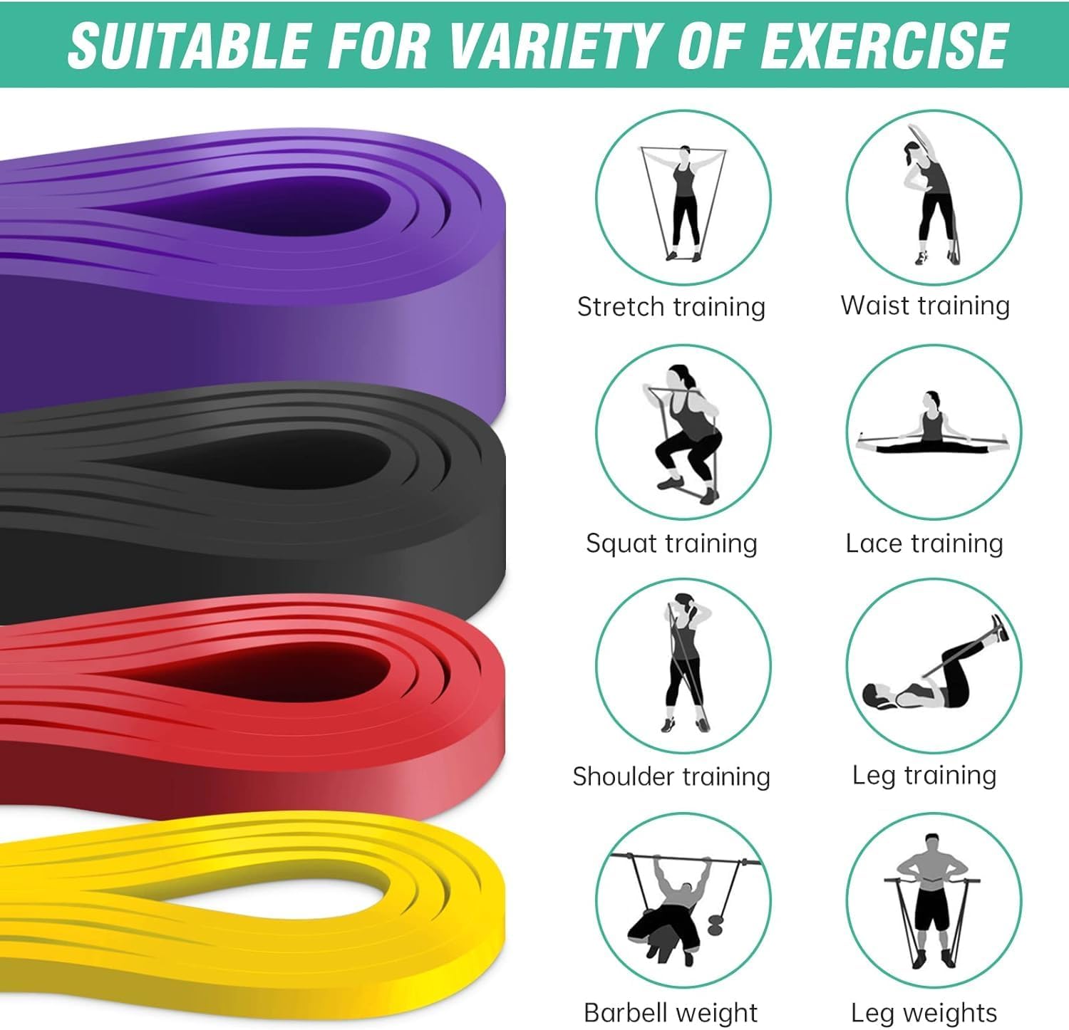 Resistance Band, Pull up Bands, Pull up Assistance Bands, Workout Bands, Exercise Bands, Resistance Bands Set for Legs, Working Out, Muscle Training, Physical Therapy, Shape Body, Men Women