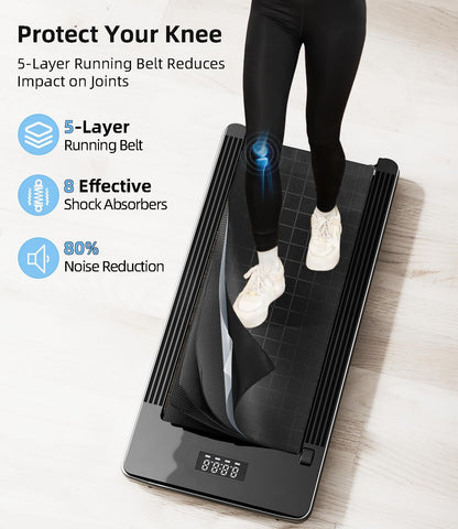 Walking Pad - under Desk Treadmill for Home/Office, Portable with Remote Control LED Display - Ideal for Fitness Enthusiasts