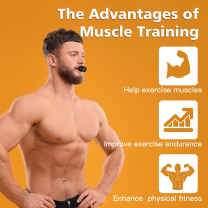 Breath Trainer, Portable Breathing Trainer for Men with Adjustable Resistance, Improve Endurancee and Strength for All,Daily Lung Trainer, Easy to Clean, 2PCS (Black)