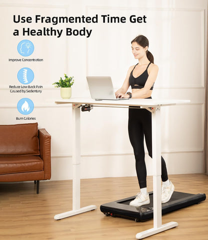 Walking Pad - under Desk Treadmill for Home/Office, Portable with Remote Control LED Display - Ideal for Fitness Enthusiasts