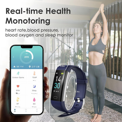 Fitness Tracker for Men and Women,Fitness Watch Waterproof with Activity Tracker and Sleep Monitor,Smart Watch for Android and Ios Phones