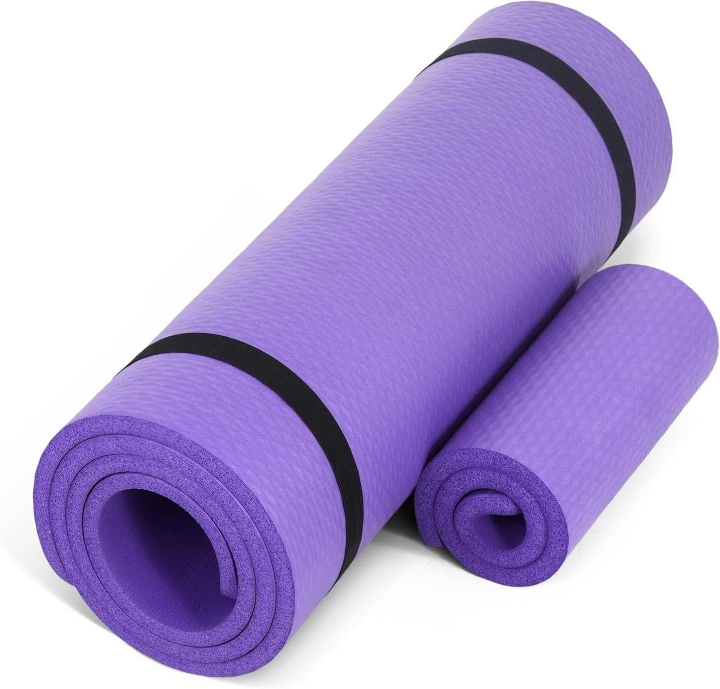 1/2-Inch High Density Exercise Yoga Mat with Strap | Multiple Options