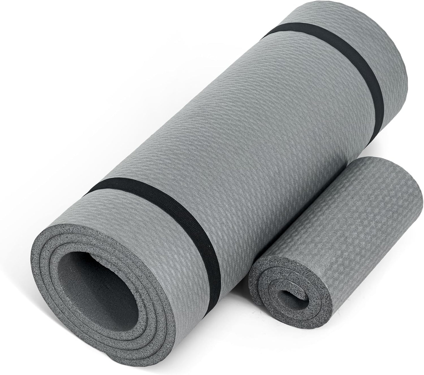 1/2-Inch High Density Exercise Yoga Mat with Strap | Multiple Options