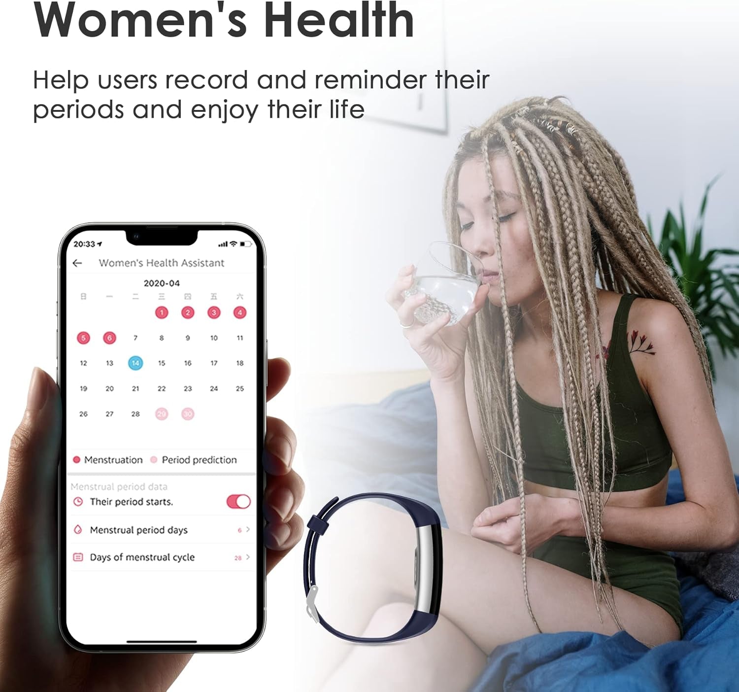 Fitness Tracker for Men and Women,Fitness Watch Waterproof with Activity Tracker and Sleep Monitor,Smart Watch for Android and Ios Phones