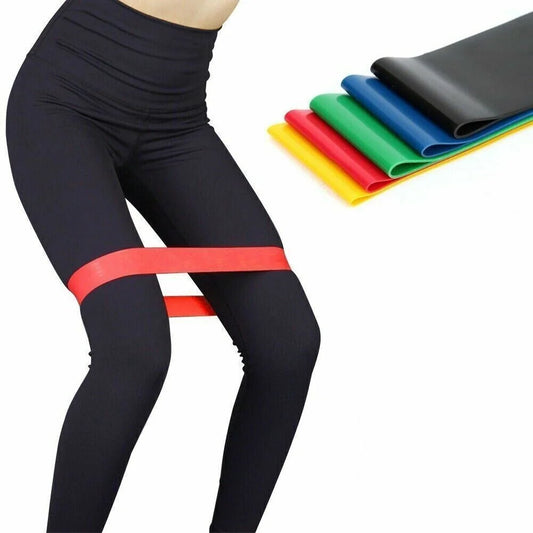 Versatile Set of 5 Resistance Loop Bands for Pilates & Fitness Training